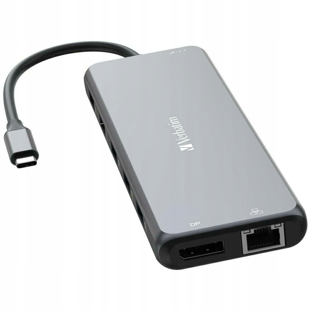 Adapter Hub Usb-c Verbatim 2xHDMI, Dp, Ethernet, 6xUSB-A, Jack 3.5mm