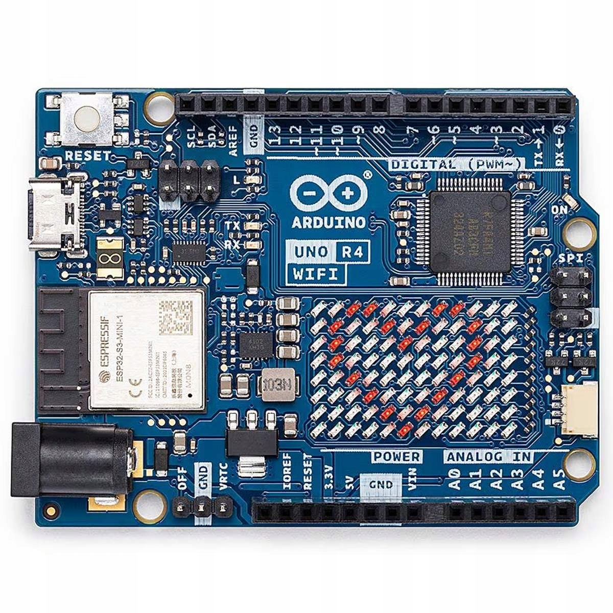 Mikrokontrolér Arduino Uno R4 WiFi originál ABX00087 displej 12x8 Usb-c