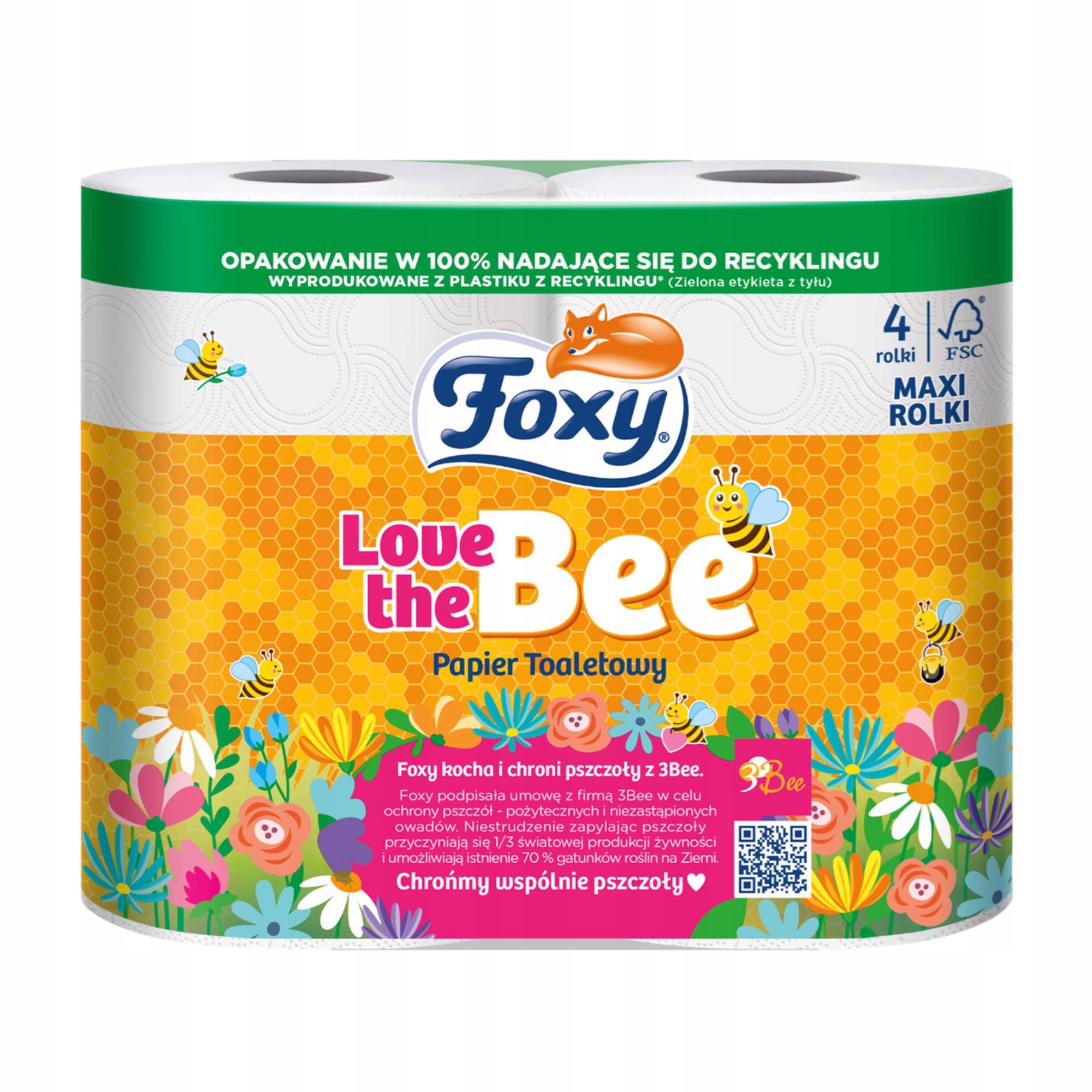 

Foxy Love the bee Papier Toaletowy 4 rolki