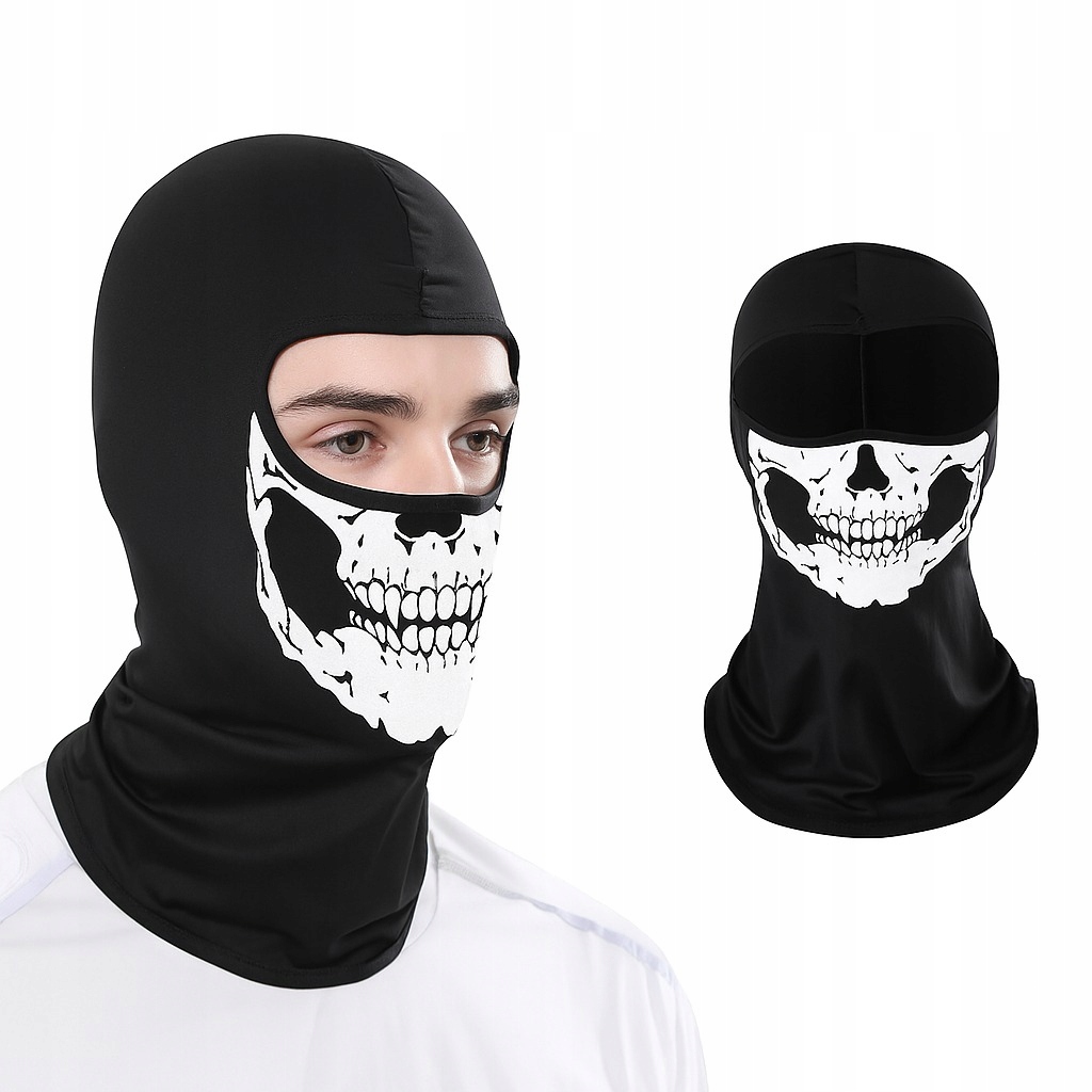Kominiarka na głowę trupia czaszka szkielet pod Kask Halloween