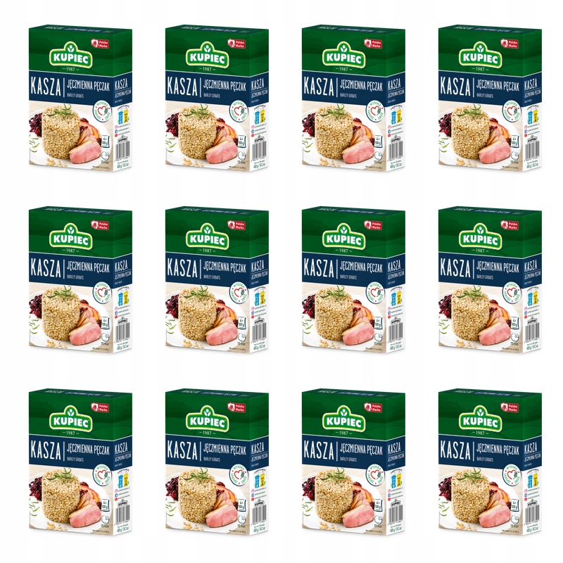 Kupiec Ječmenná kaše Přírodní pupečník Polská vysoká kvalita 4x100 g X12