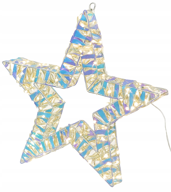 Hvězda Vánoční Led 3D Dekorace Kovová 240 Led Programátor