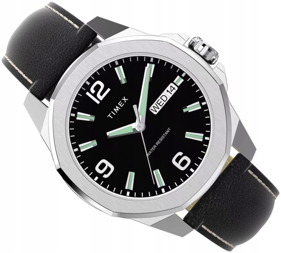 Módní Ležérní Pánské Hodinky Timex TW2W92900 Day-date Na Pásku Ø46mm +box