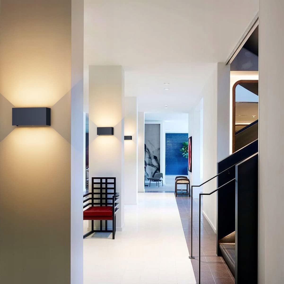 KLIGHTEN Lampa Zewnętrzna 30W Czarna IP65 2szt Regulowany Kąt Ciepła 3000K — miniatura 12
