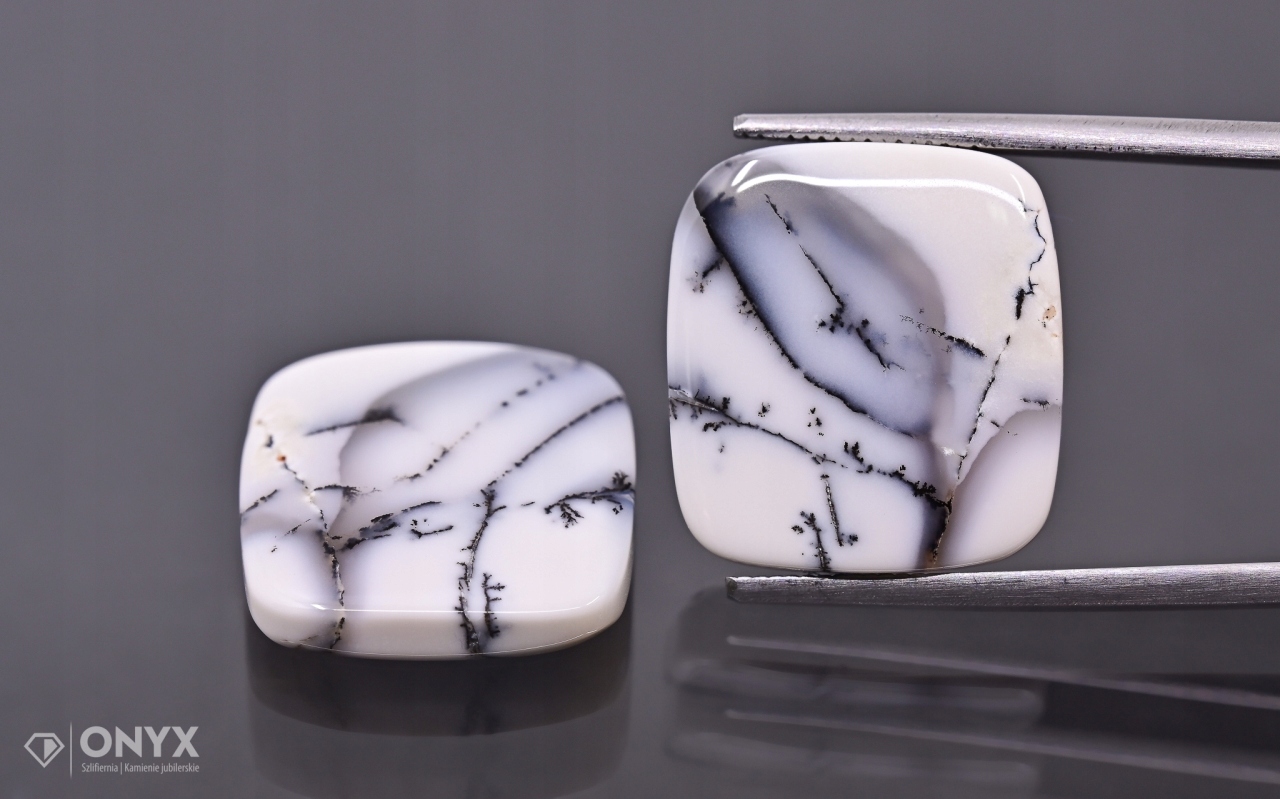 Dendritový achát z Turecka konvexní mělký Para cushi