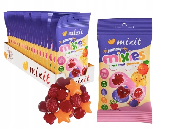 Mixit Żelki owocowe Mix smaków 20 sztuk
