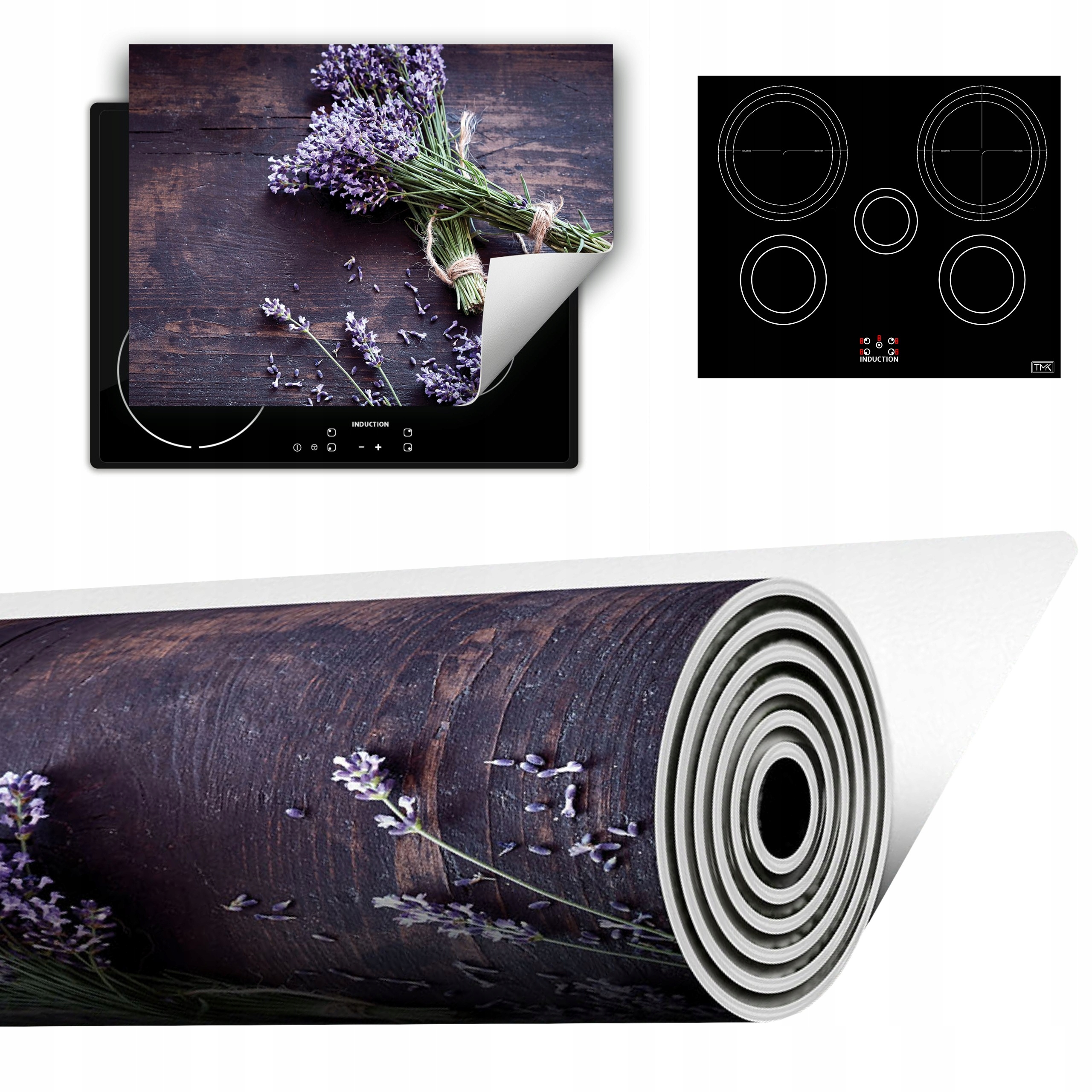 Vinylová Podložka Do Kuchyně Více Místa 70x52 levandule dřevo