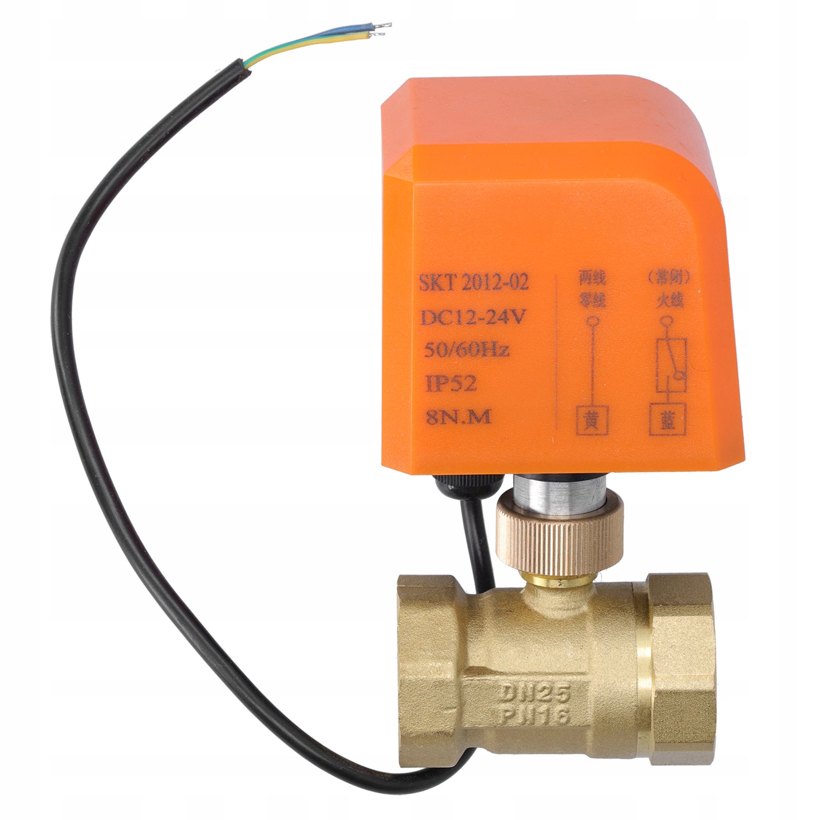 Elektrozawór Zawór Kulowy 1" cal DN25 Siłownik Wody DC12/24V No