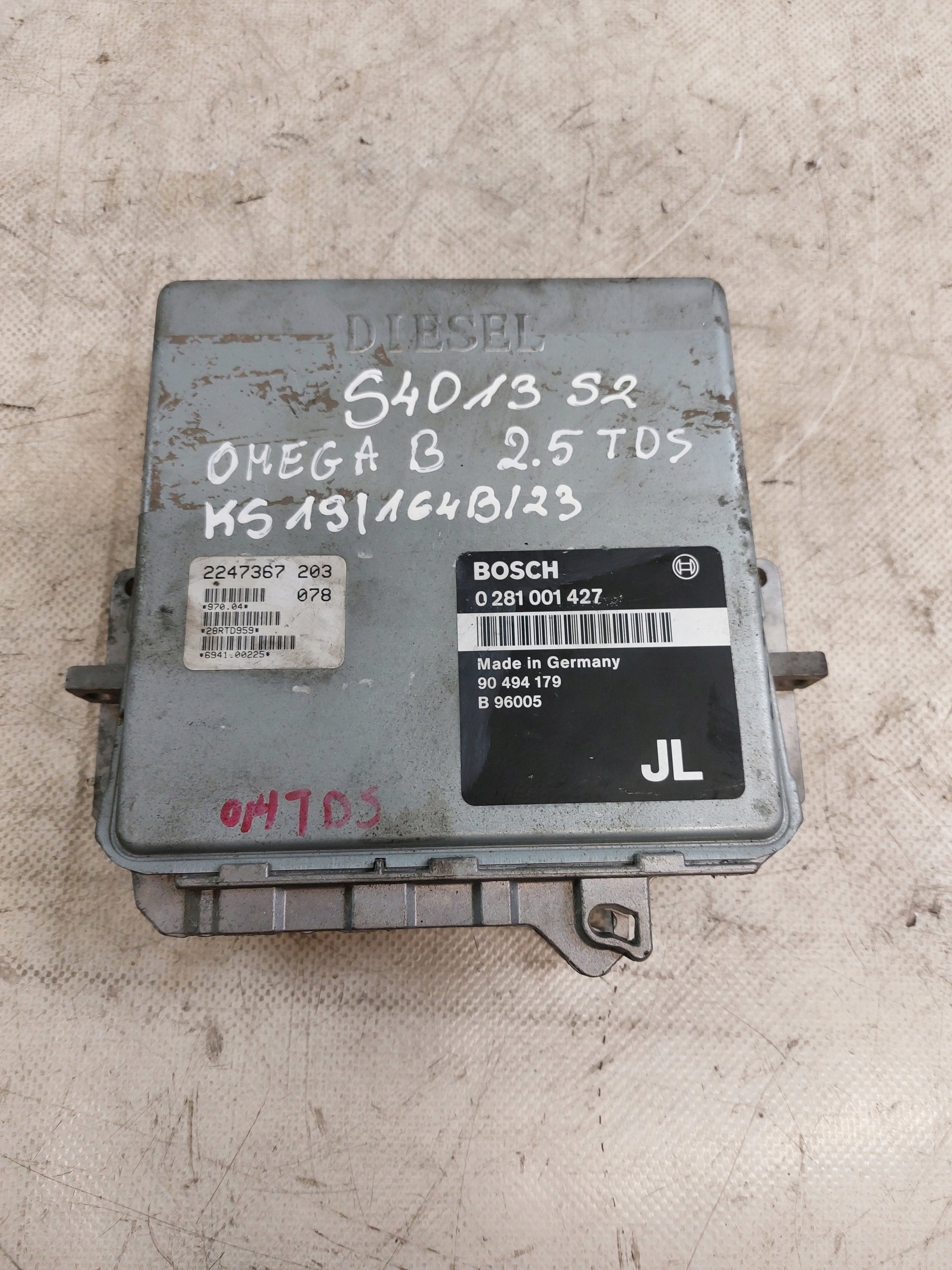 Bedienteil Computer DES MOTORS OPEL OMEGA B 2.5TD