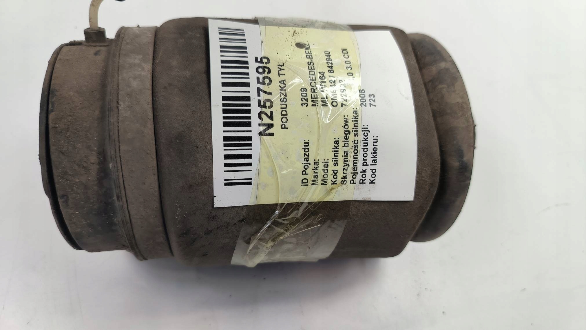 airbag pneumatic right rear part MERCEDES-BENZ ML W164