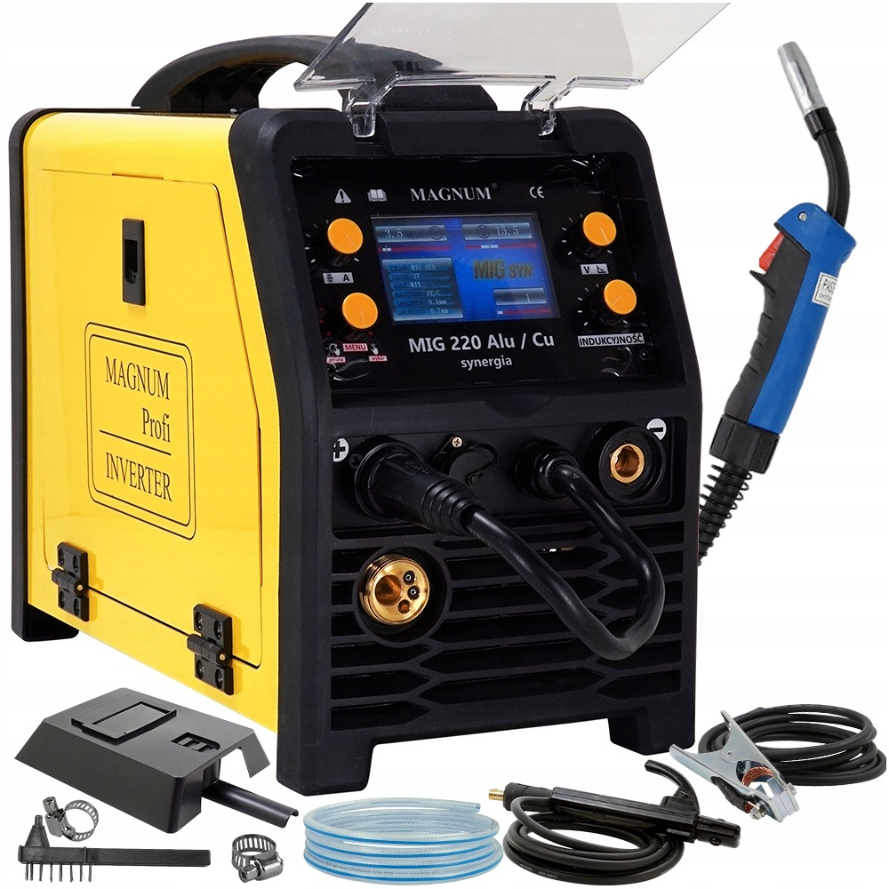 Migomat Magnum Mig 220 Alu Cu Synergia 230V LCD aluminium Mma Tig Lift