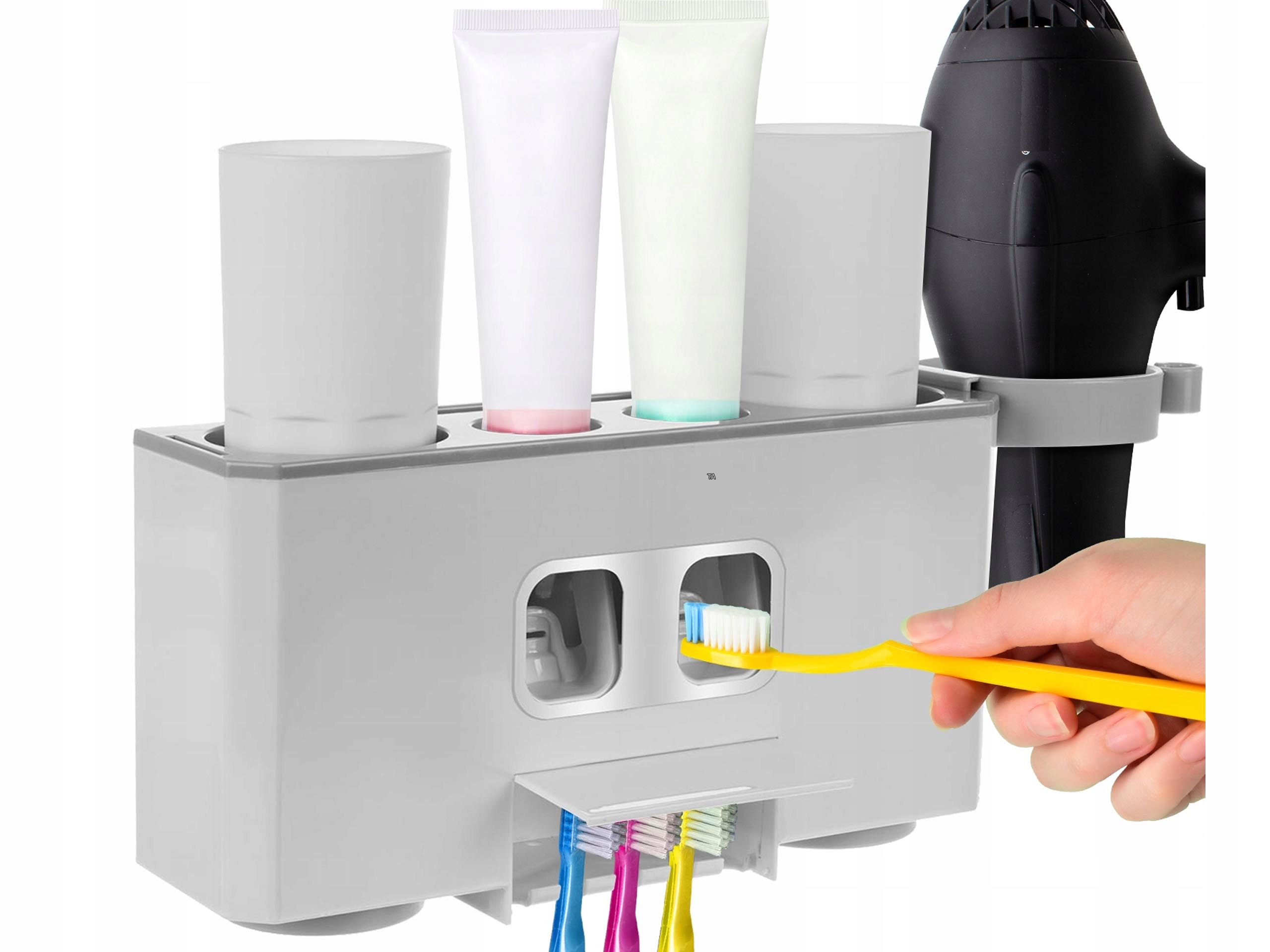 

Dozownik Pasty Do Zębów 5 Uchwytów 4 Kubki