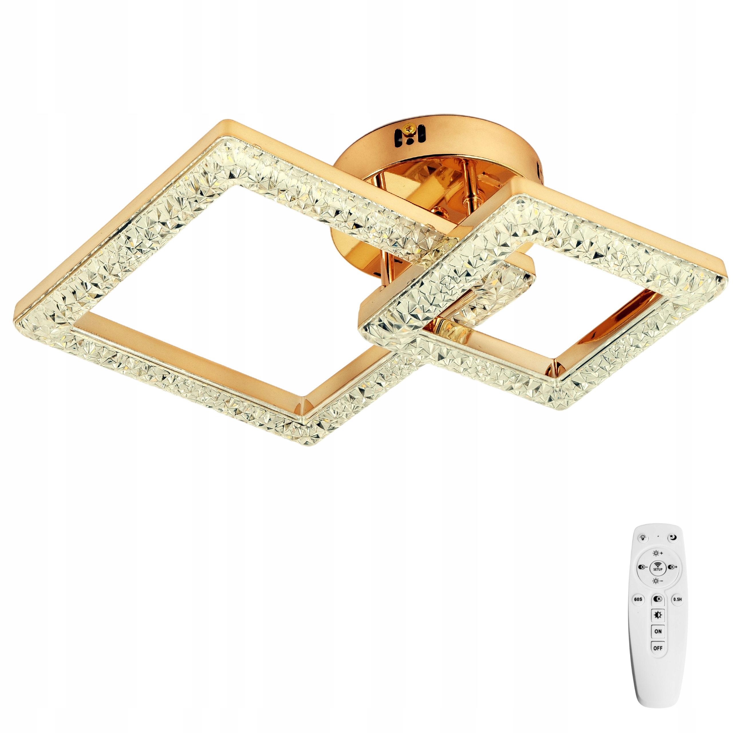 Lampa Sufitowa Kryształowa glamour wisząca Żyrandol Plafon Led Pilot