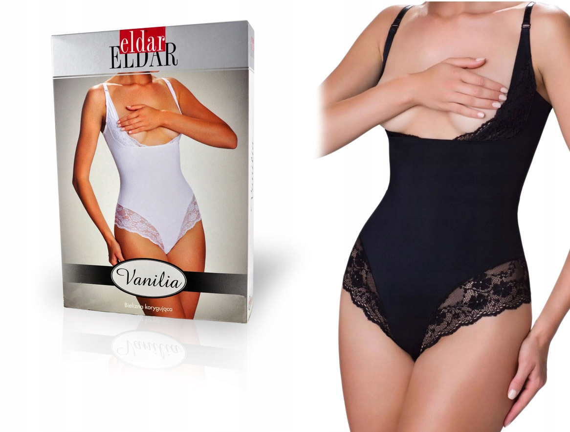 

body korygujące Eldar Vanilia , Czarne , XL