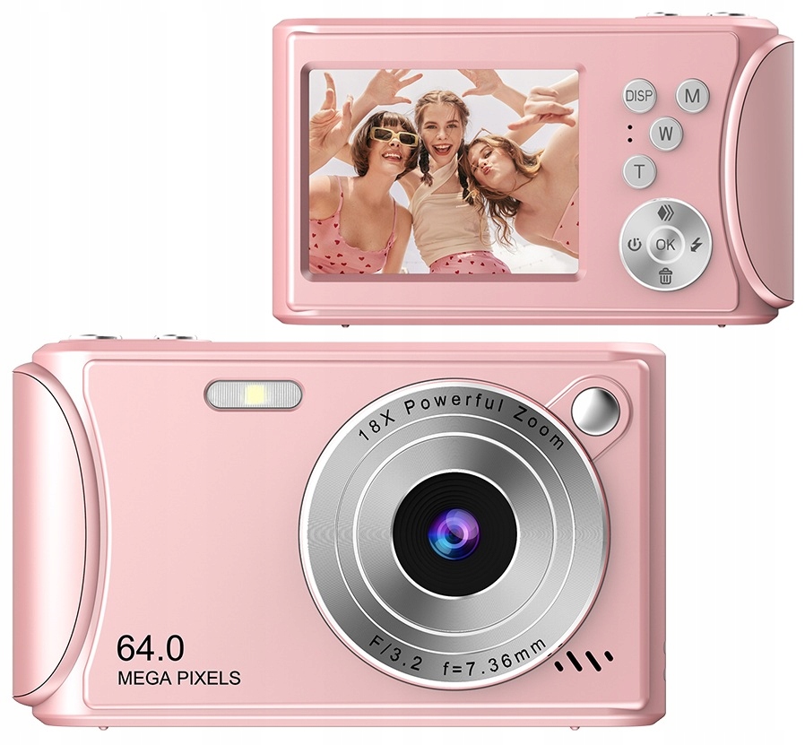 Digitální fotoaparát Xrec Q18 Fotografie 64MP Videa 4K 30fps 18x Zoom AntiShake