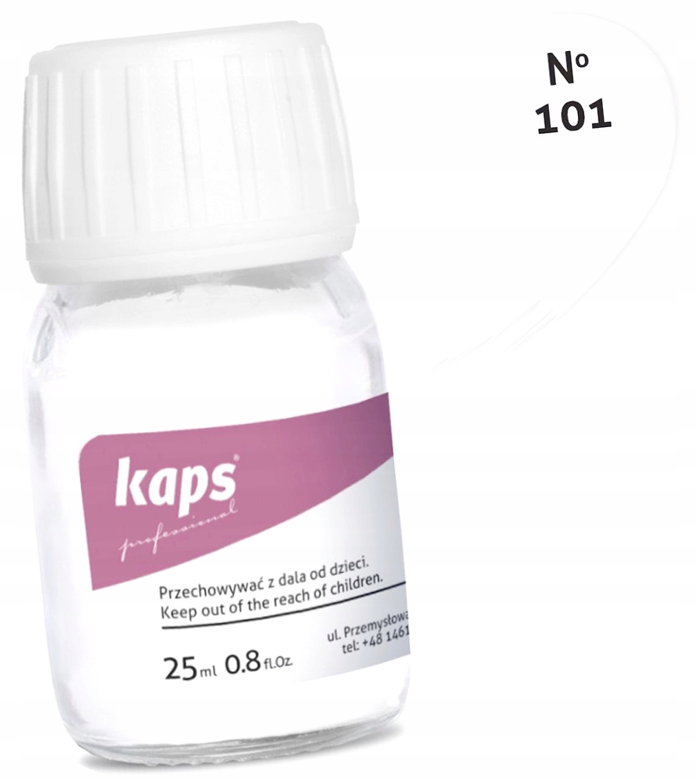 BIAŁA FARBA DO RENOWACJI SKÓRY BUTÓW SKÓRZANYCH SKÓR BIAŁY KAPS #101