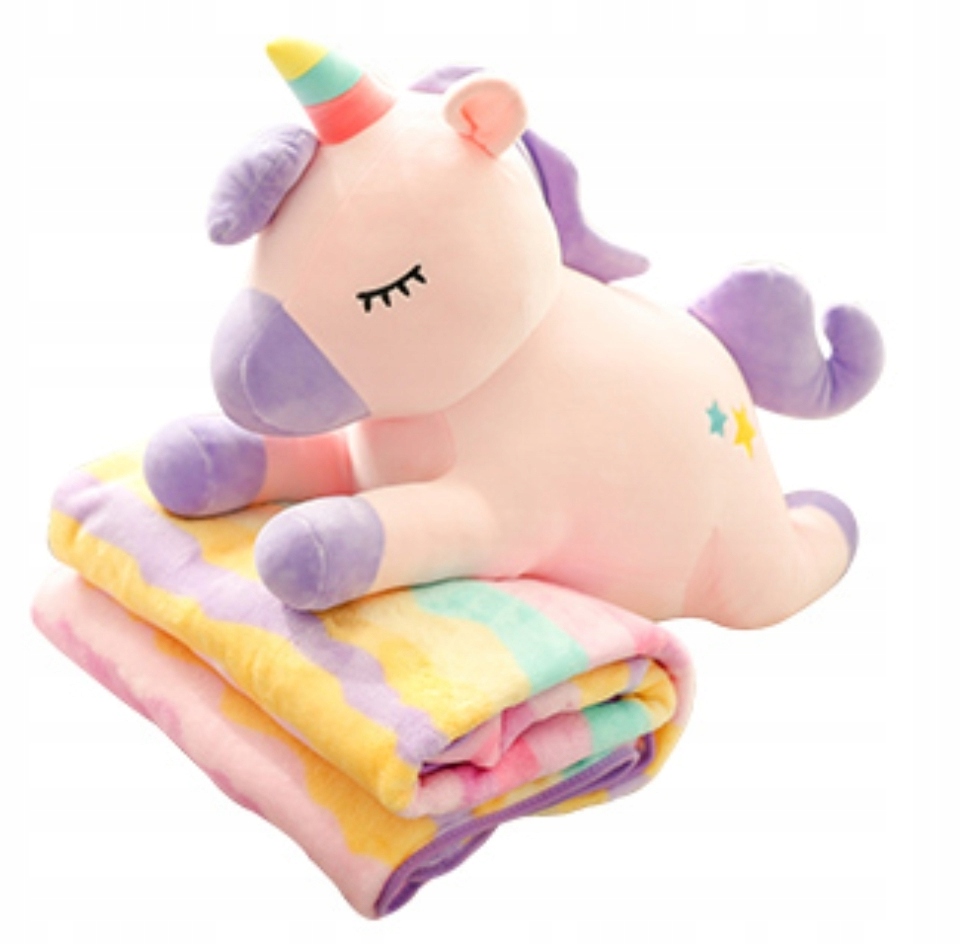 

Kocyk Maskotka Zestaw 2w1 Pluszowy Jednorożec