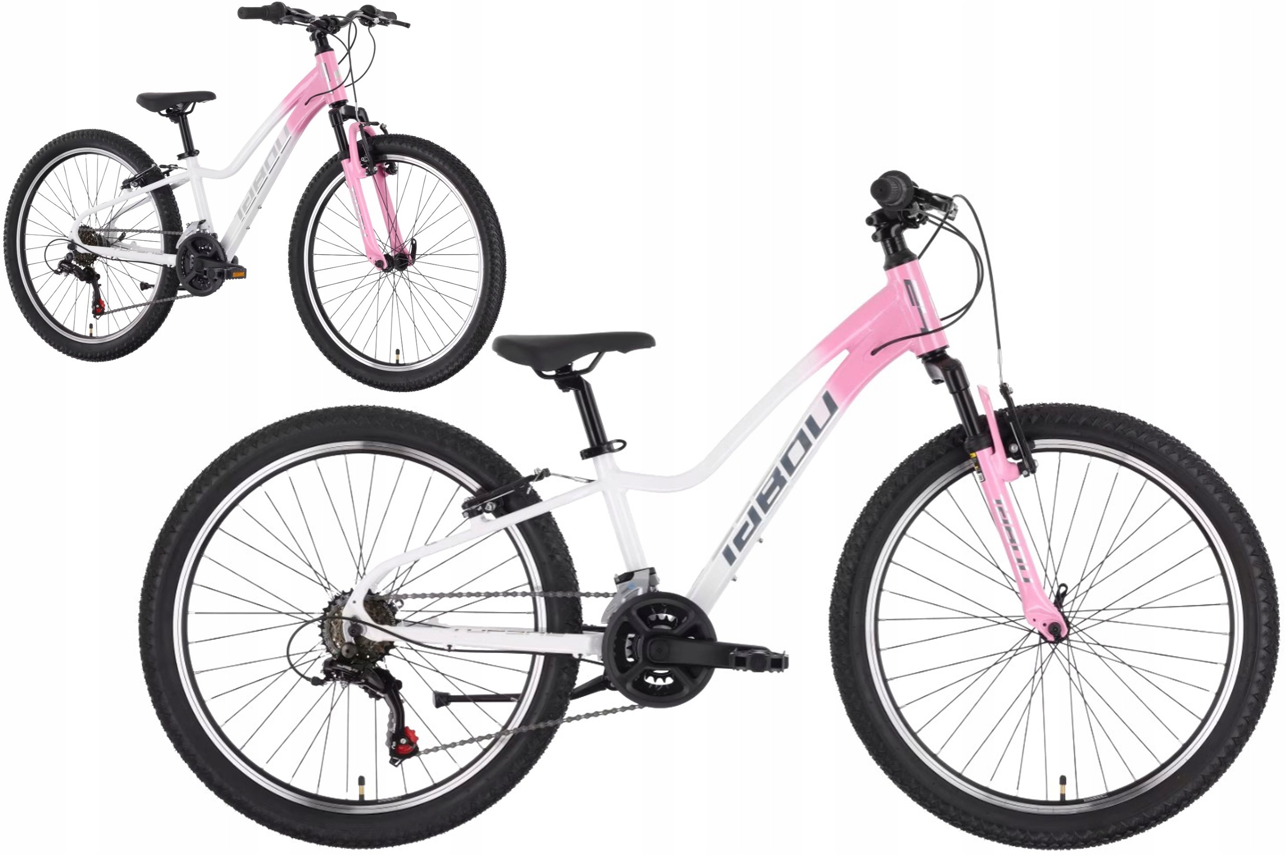 Rower dziecięcy 24" Tabou Topshe rama 11" biały purpurowy R26