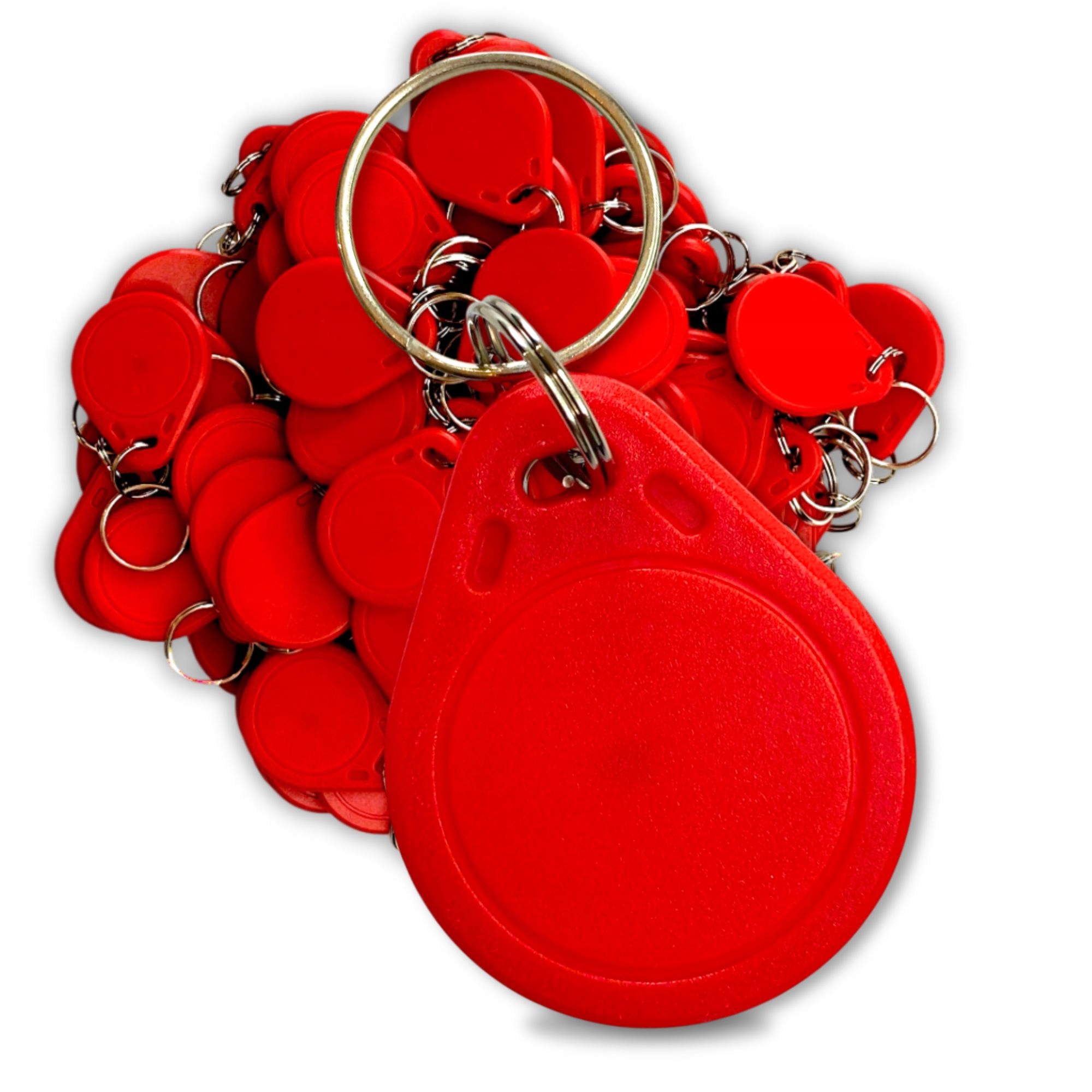 Sada Rfid bezkontaktních přívěsků 13,56MHz Mifare Mia MFB1 red 100 ks