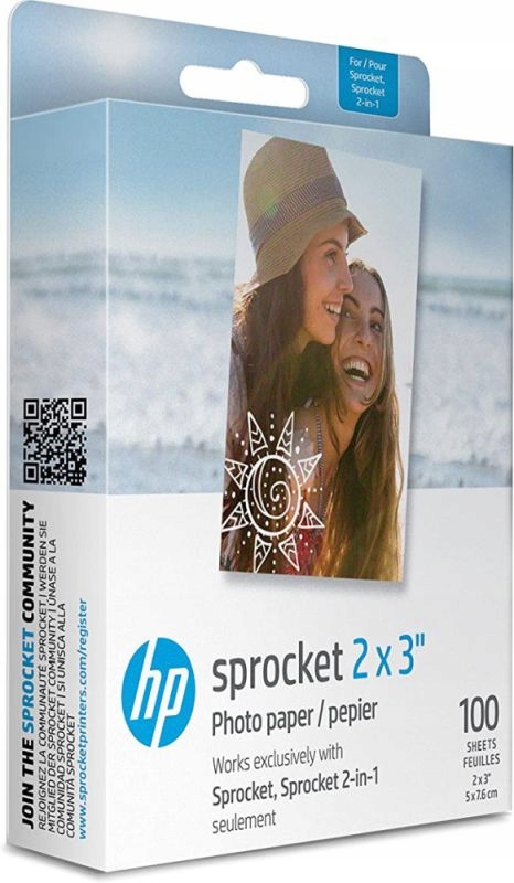 Papír do tiskárny Hp Sprocket, Sprocekt 2in1, 2x3", 100 ks