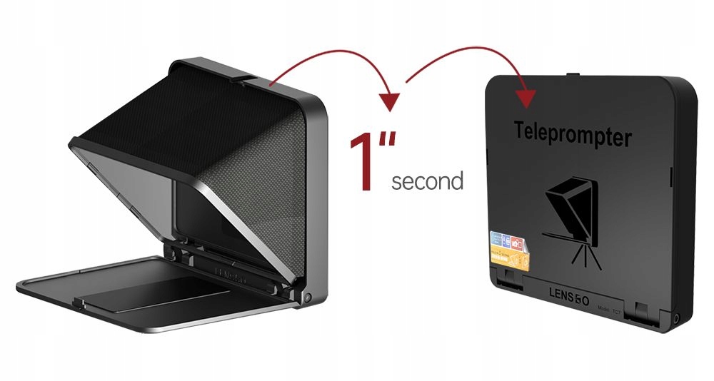 Prompter Teleprompter Monitor Podglądowy VLOG na Aparat Telefon do Telefonu Certyfikaty zgodności CE