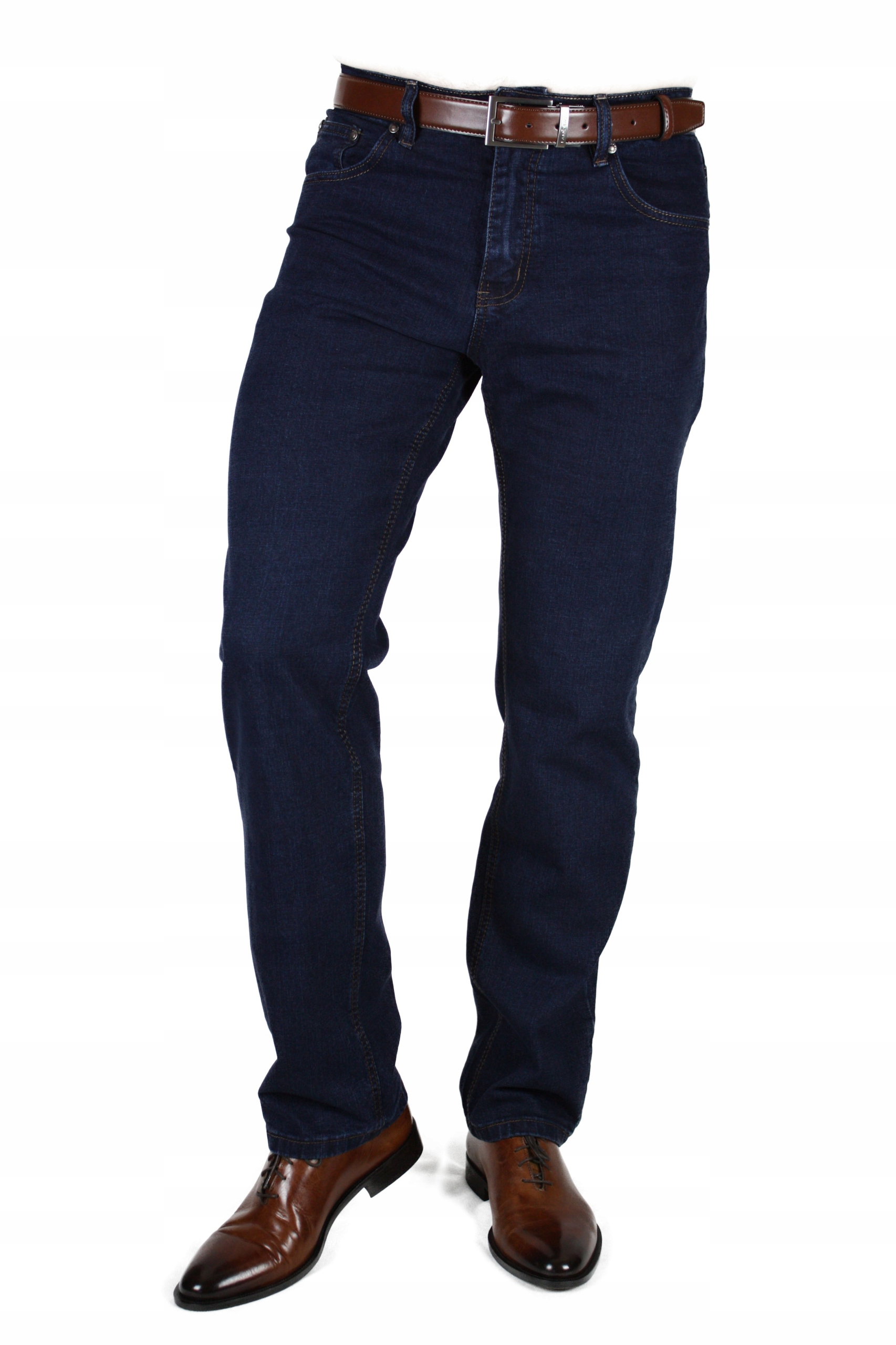 SPODNIE MĘSKIE BIG MORE JEANS (granatowe) W32 L30 PAS 84-86