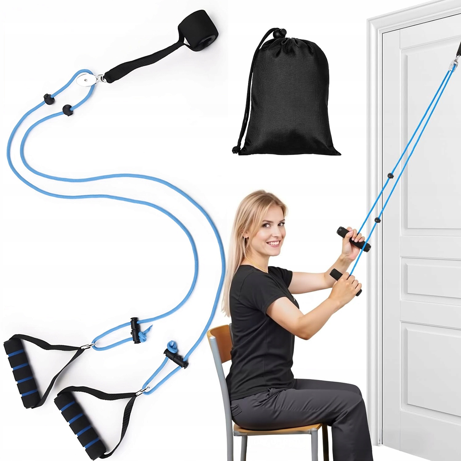 Rehabilitacyjny Bloczek Na Drzwi Z Uchwytami Do Ćwiczeń Barków