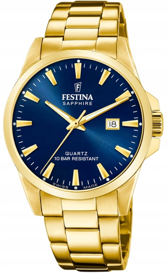 Zegarek męski Festina 20044/3 niebieski klasyczny do pływania