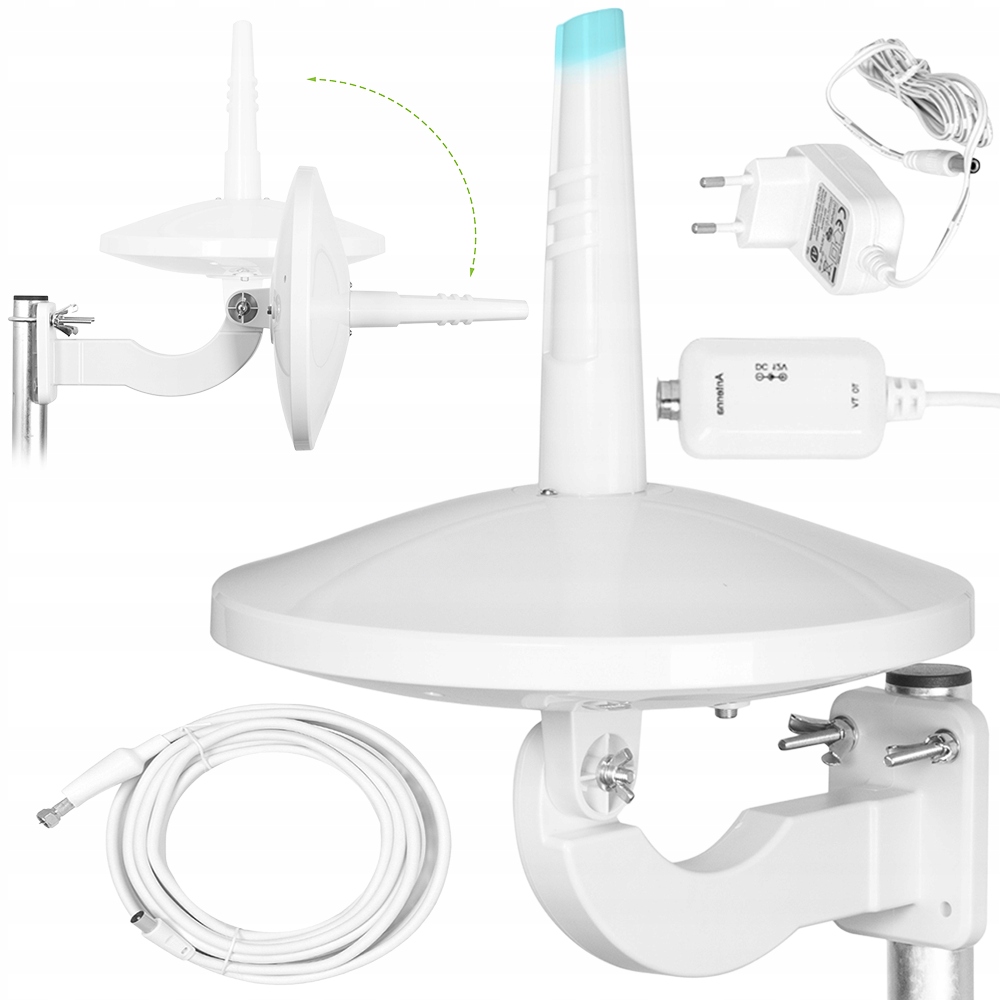 DVB-T2 Anténa Pro Pozemní Tv na všechny Muxy Všesměrový 4K Zesilovač