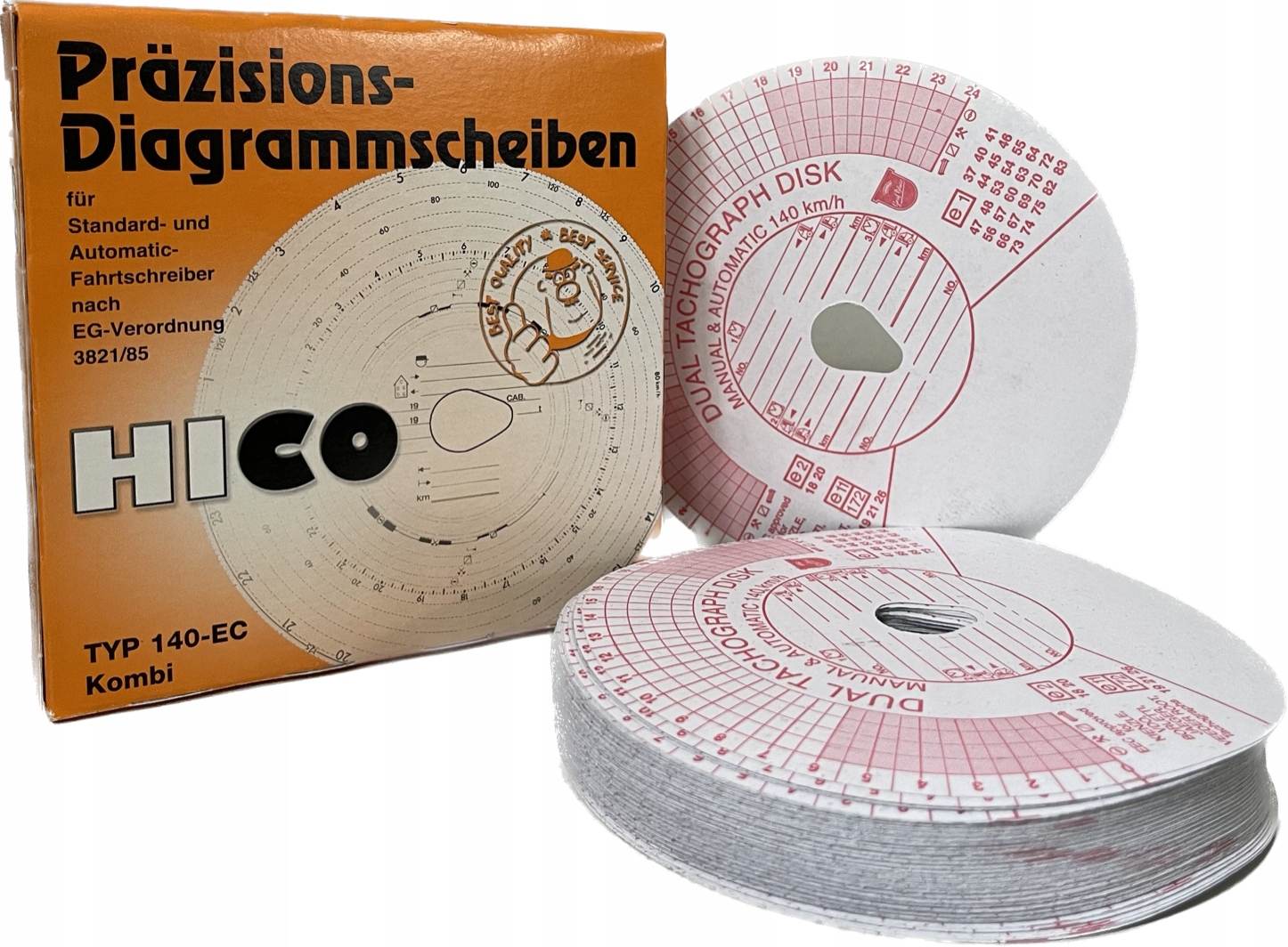 Wykresówki tarczki do tachografu tacho 140km
