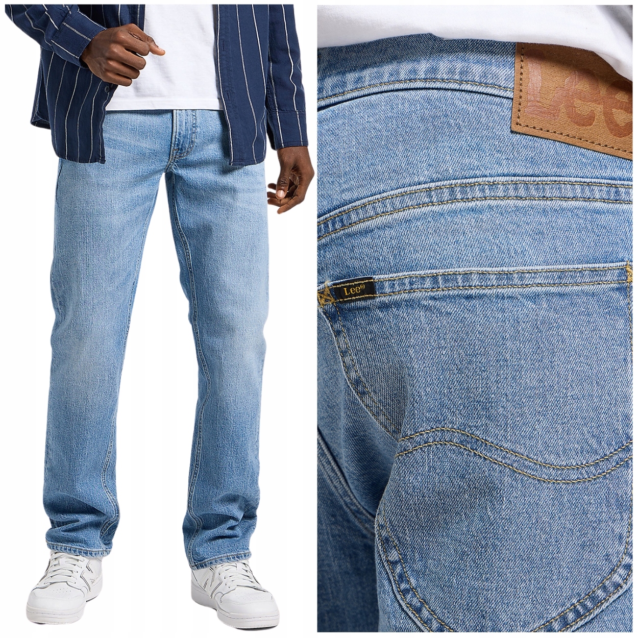 Lee Daren Zip Fly Horizon Blue Džíny jednoduché pánské džínové kalhoty W31 L32