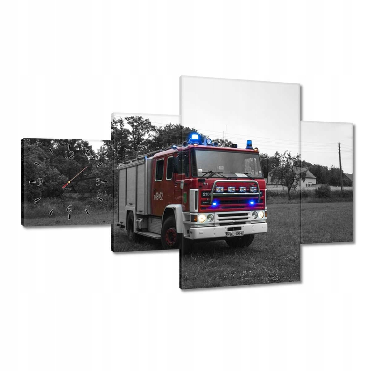 Hodiny 130x80 Hasičský vůz