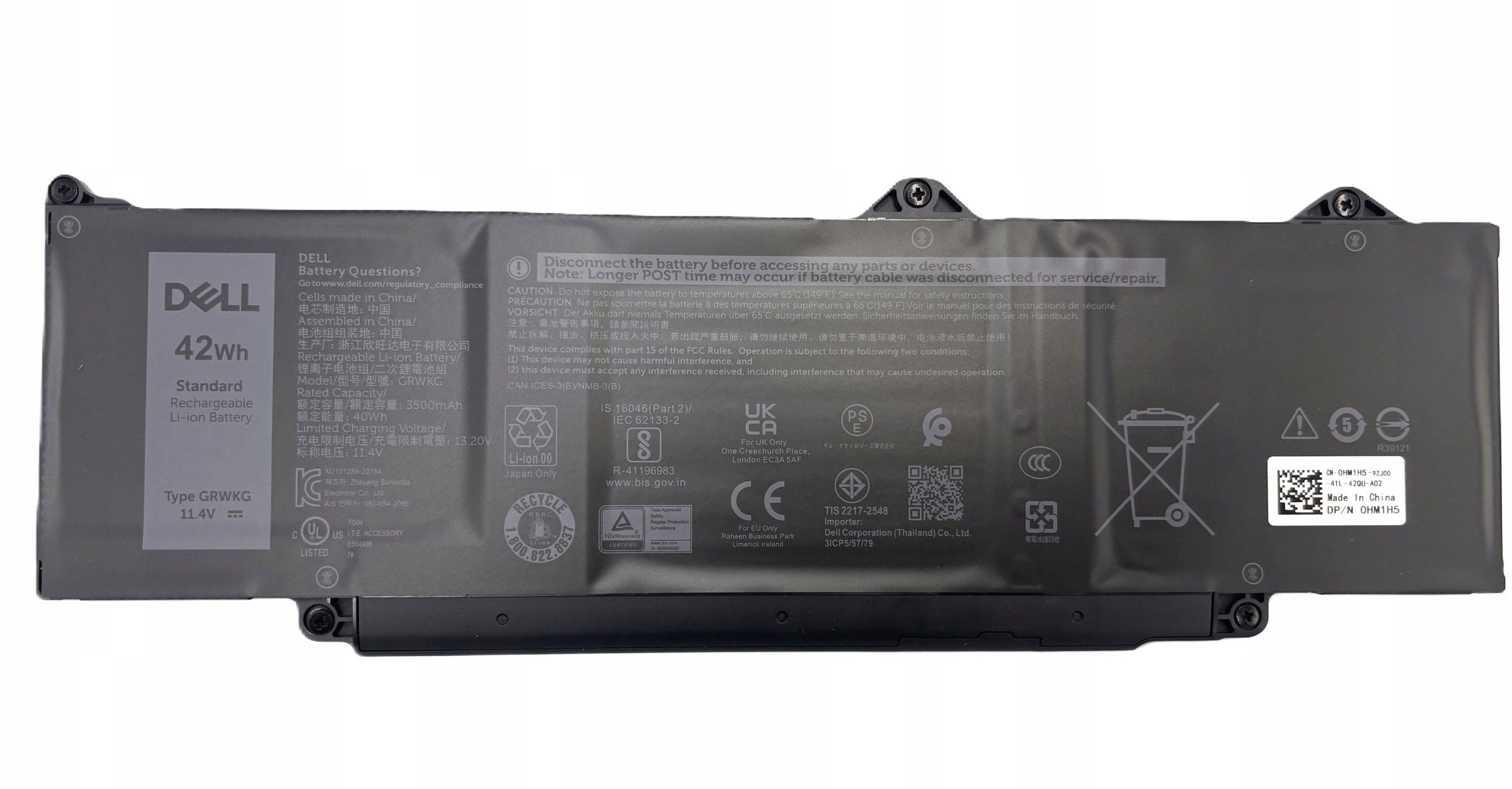 Originálna Batéria Dell Type Grwkg 42WH Precision 3480 3490 3580 3590 HM1H5