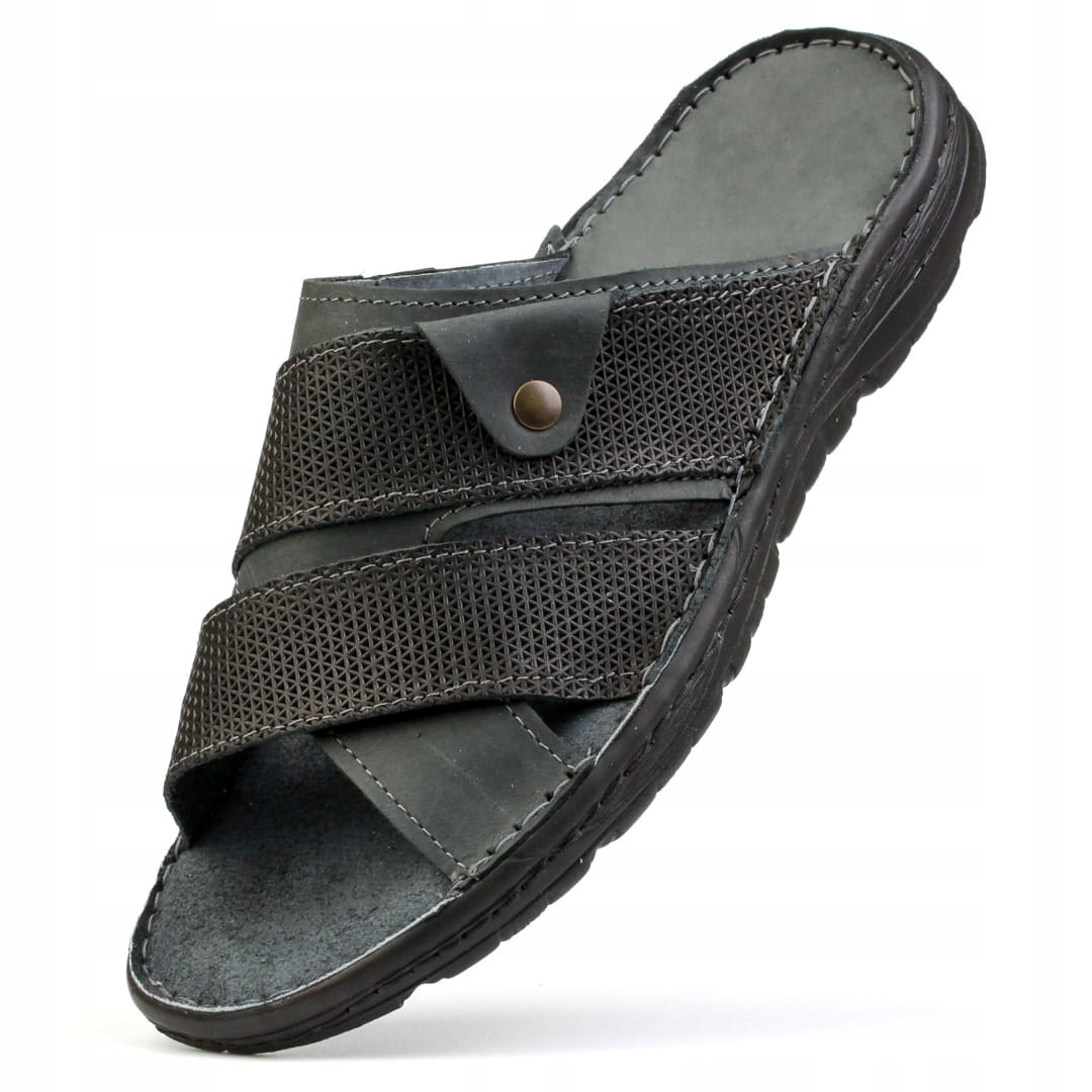 Pánské kožené nazouváky s odhalenými prsty, klasická polské kůže 2212 41