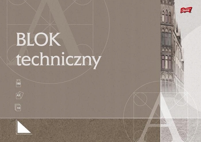 Blok techniczny A3 biały UNIPAP Stan opakowania oryginalne