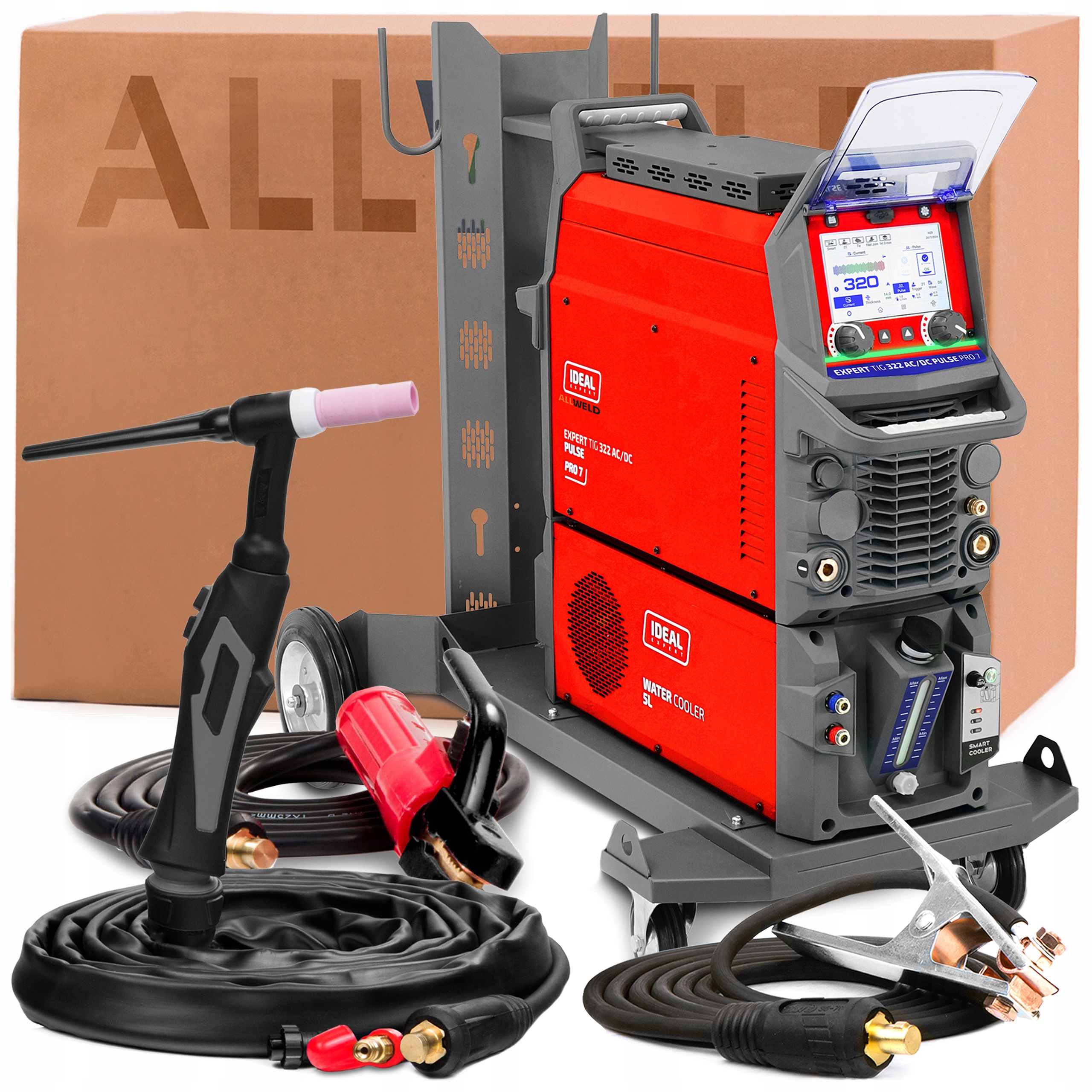 Svářečka Ideal Expert Tig 322 Ac DC Pulse Pro 7 LCD 400V 320A Hf Lift