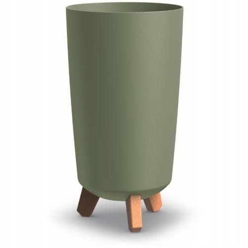 Doniczka Gracia Tubus Slim - Ziemisty zielony, Średnica: 195 [mm]