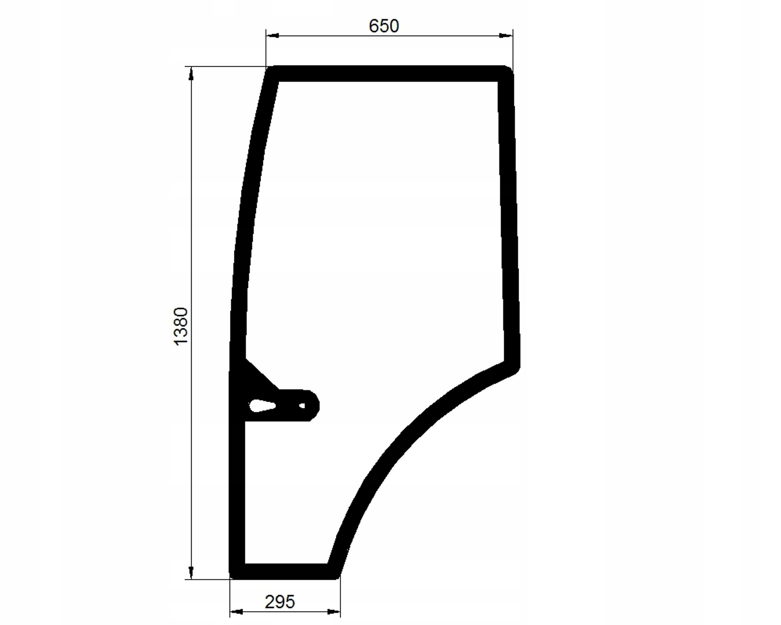 sklo Farmtrac kabina Koja dveře levé vlepovací