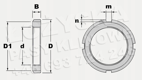 Nakrętka łożyskowa KM 13 M65x2 M 65x2 Średnica wewnętrzna 65 mm