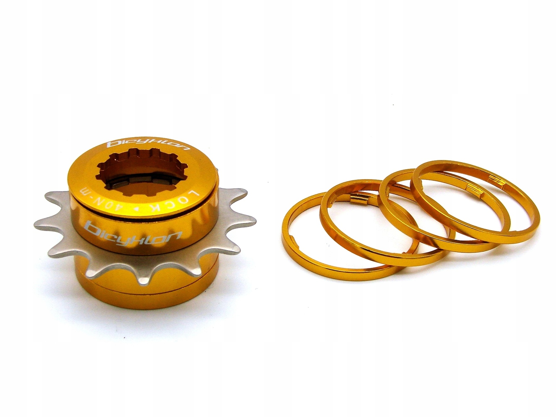 ADAPTER REDUKTOR ZAMIAST KASETY BICYKLON SINGLE SPEED KIT 13T - ZŁOTY Kolor dominujący złoty