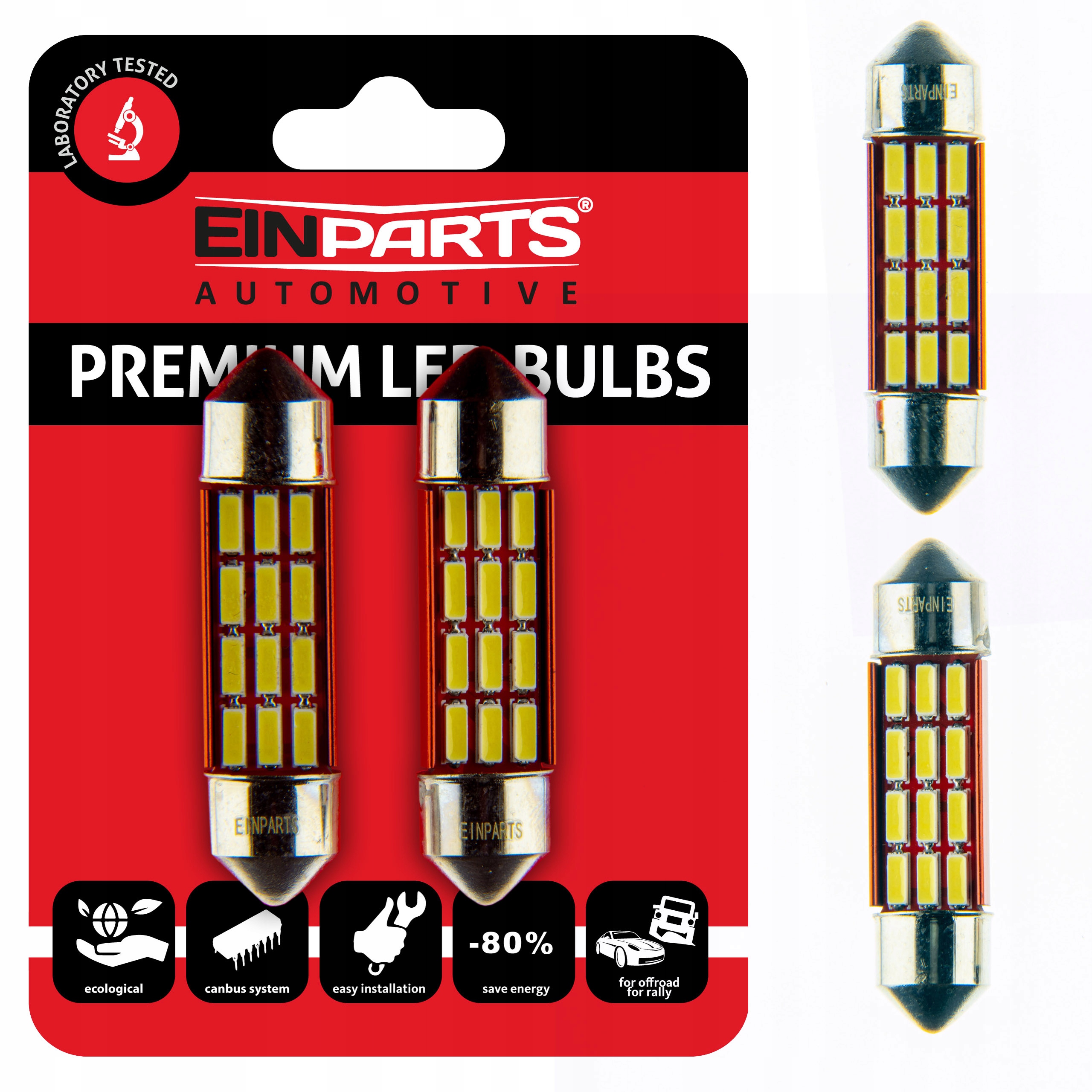 ŻARÓWKI LED C5W C10W CANBUS 12V 6000K BIAŁE 36mm