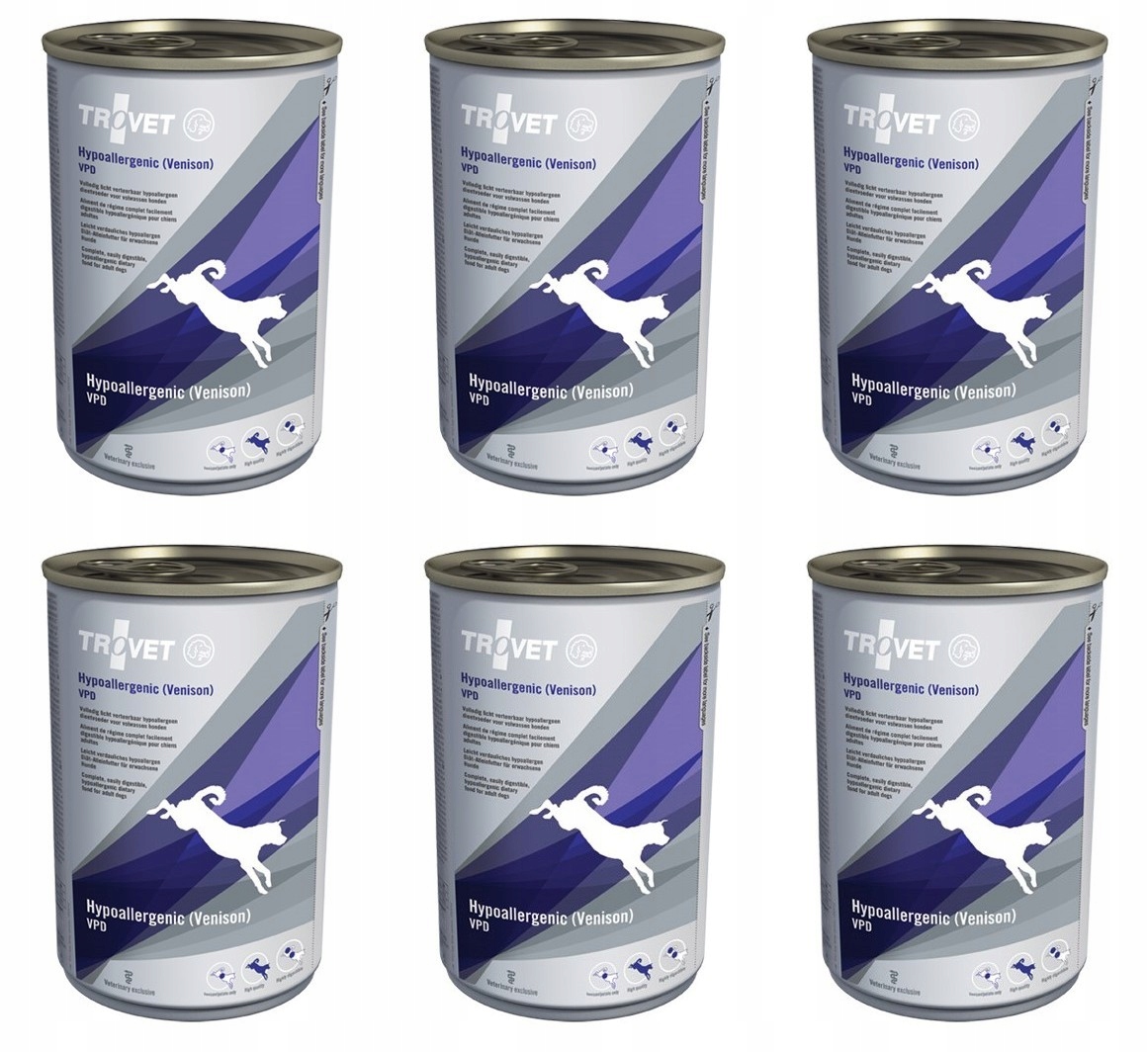 Trovet Dog Vpd Hypoallergenic Venison 6 x 400 g Zvěřina s bramborami