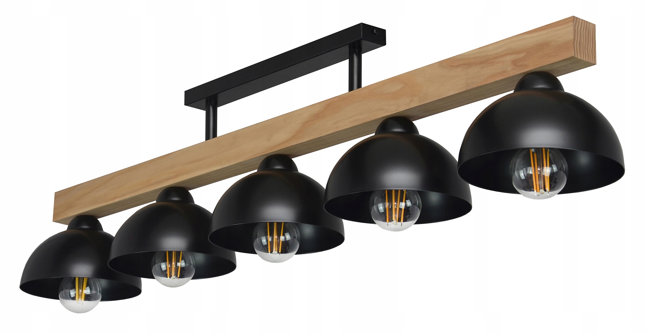Velká Stropní Lampa Stropní Svítidlo Led E27 Dub Kovové Stínidlo Do Obývacího Pokoje
