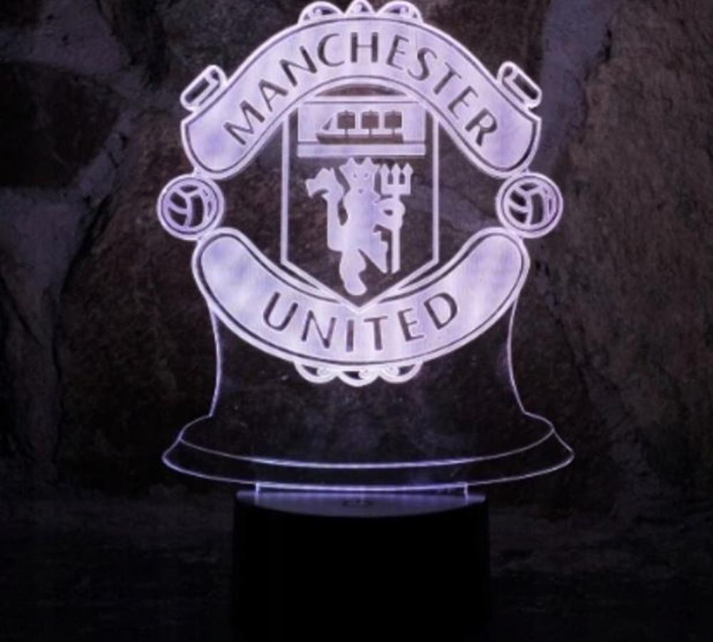 LAMPKA NOCNA 3D LED MANCHESTER UNITED Z PILOTEM Zasilanie sieciowe