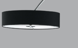 Elegantní černé stínítko stínidlo pro stojací lampu 50 x 12 cm
