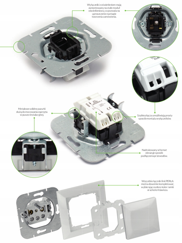 Ramka podwójna PERŁA BIAŁA ABEX Marka Abex