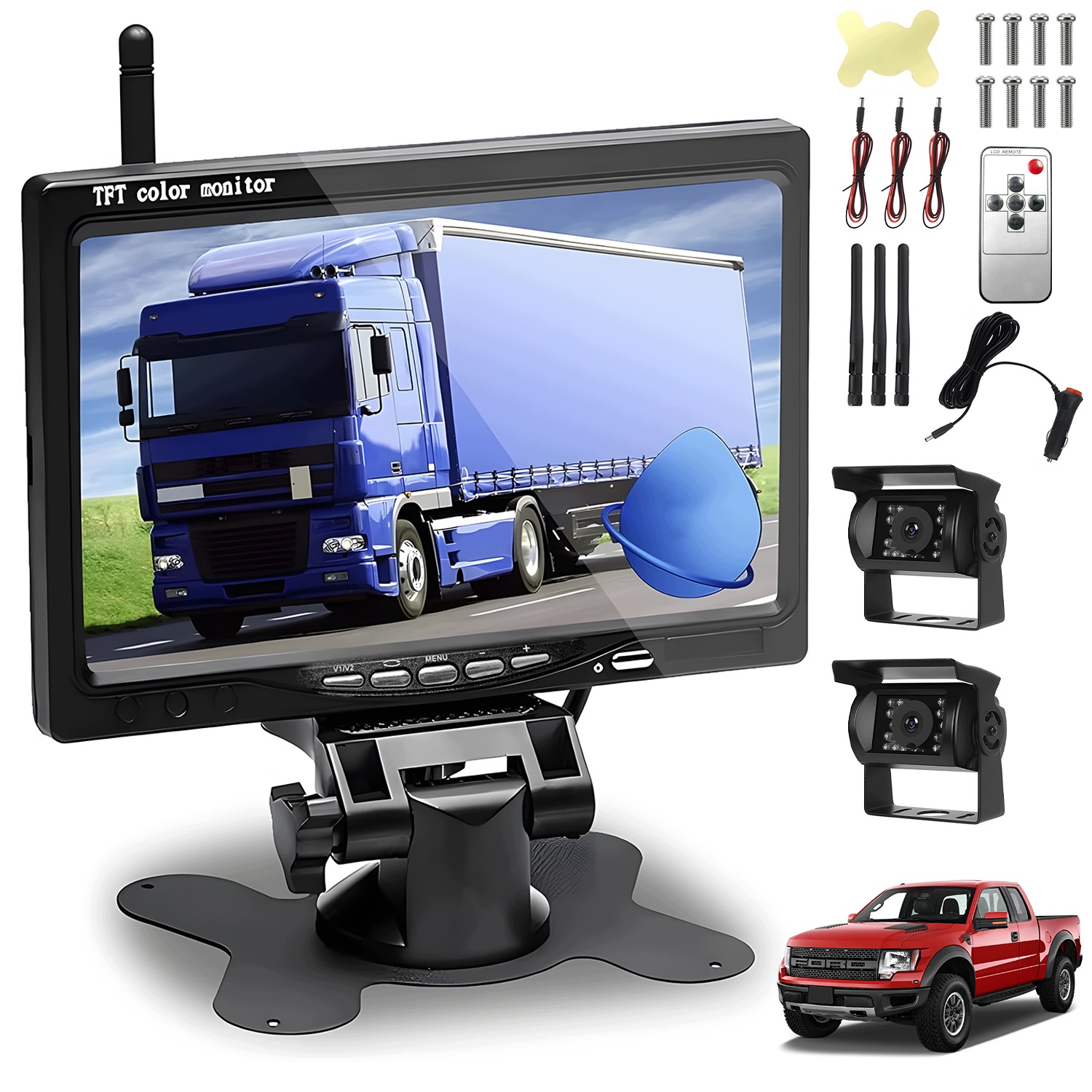 Sada Pro Couvání Kamera Bezdrátový Monitor 7'' 1080P Pro Nákladní Automobily Suv Van