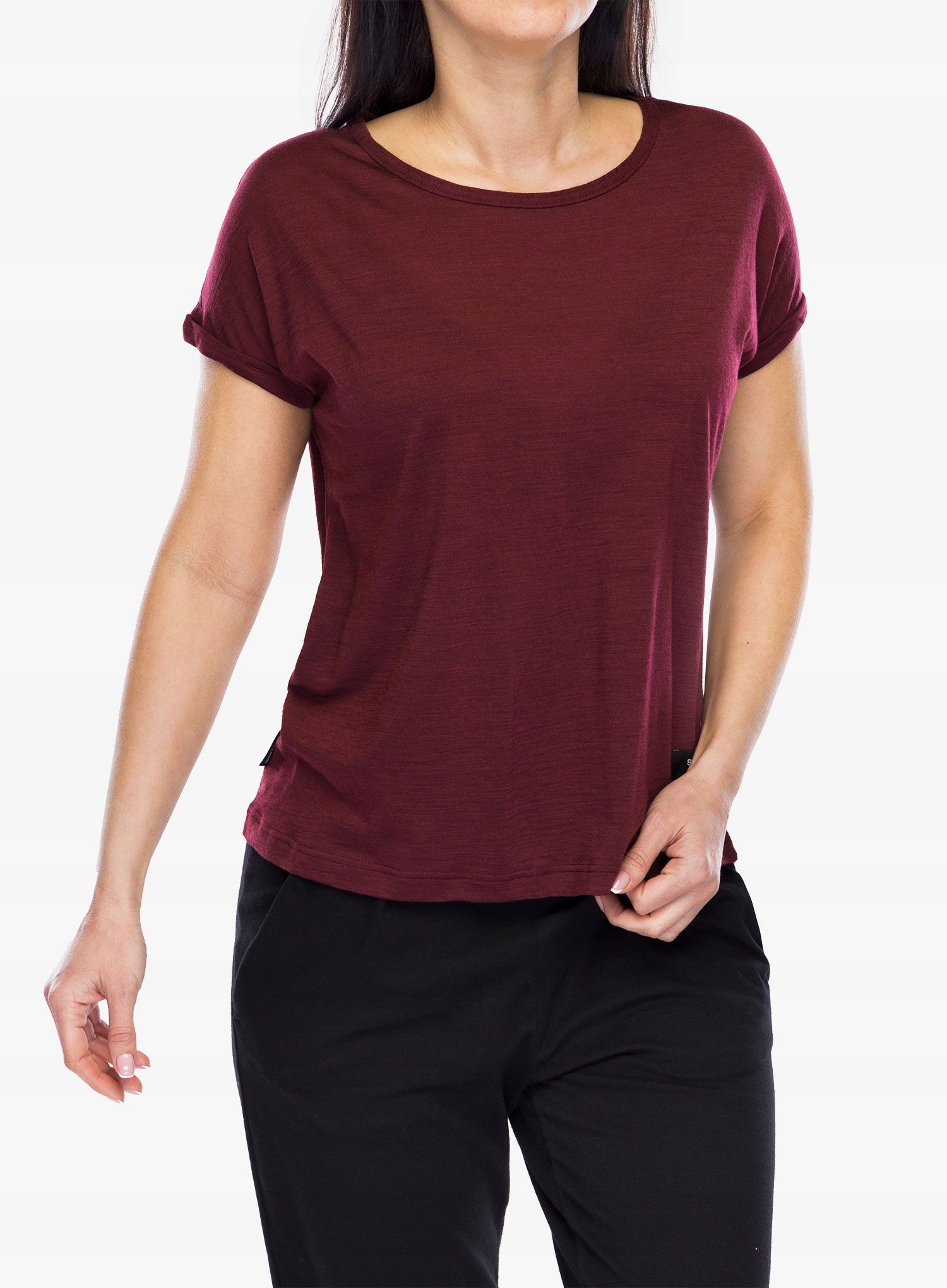 Dámské merino tričko Sensor Merino Air Traveller Tee Ss port red M