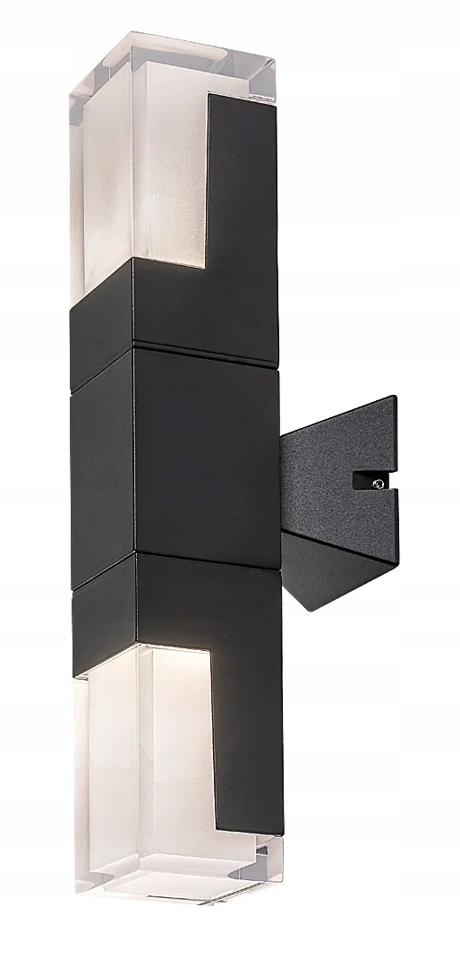 Vonkajšie nástenné Led svietidlo čierna trubica 35 cm hore dole IP54 Rabalux