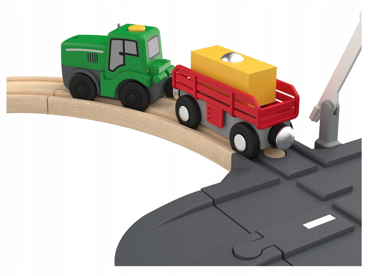 OGROMNA DREWNIANA KOLEJKA TORY farma ZESTAW KOMBAJN Długość torowiska 280 cm